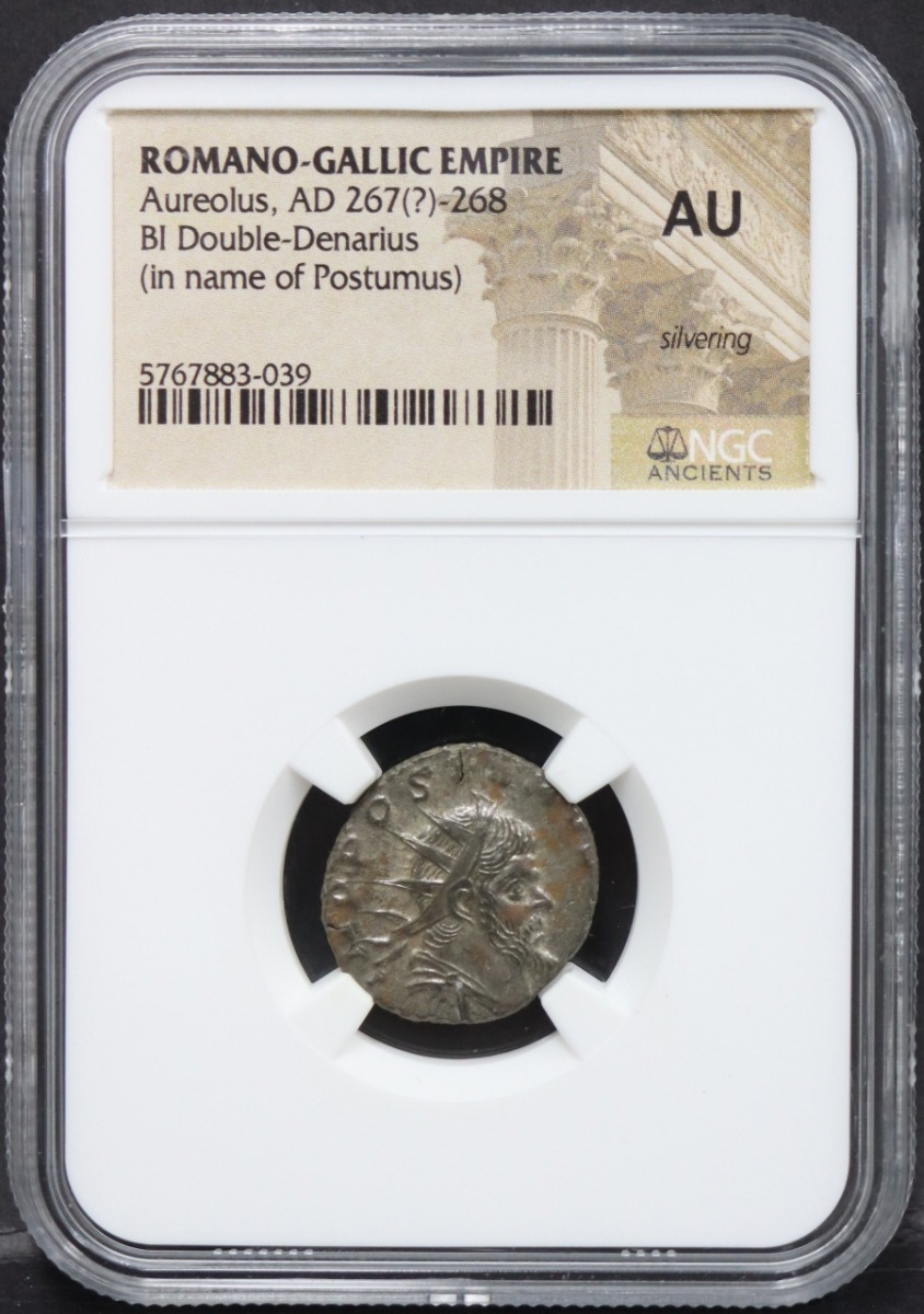 로마 267~268년 황제 갈리에누스 (Gallienus) Antoninianus 더블 데나리온 (Double Denarius) 은화 NGC AU 인증
