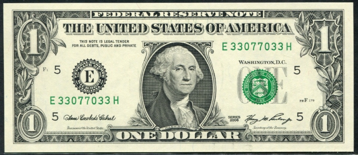 미국 2006년 1달러 레이더 (3307 7033) 미사용