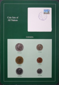 세계의 현행주화 캐나다 1986년~1987년 6종 미사용 주화 및 우표첩 세트