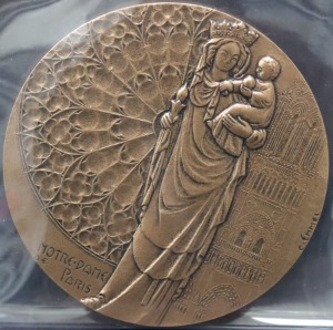 프랑스 파리 노틀담 성당 (노트르담 대성당, 프랑스 고딕 건축물의 최고 걸작) 메달