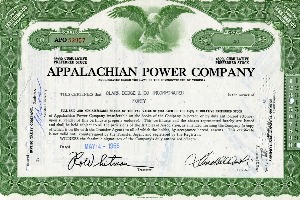 미국 1965년 애팔래치아 전력 회사 채권