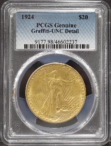 미국 1924년 20$ 리버티 더블 이글 금화 PCGS UNC Details